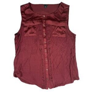 Ann Taylor Xl Burgundy‎ Tank Top